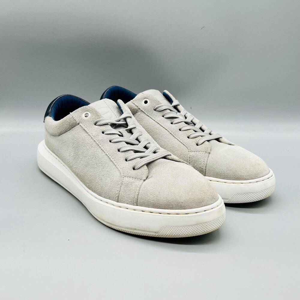 G Brown Shoes Mens 9.5 Gray Suede Puff RG-01 Low Top Casual Sneakers Comfort - Picture 2 of 11